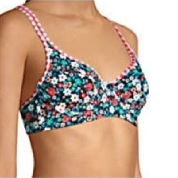 Land’s End reversible underwire bikini adjustable gingham floral Various - Picture 2 of 7
